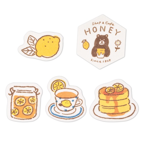 MJオリジナル shop&cafe HONEY 和紙フレークシール はちみつレモン