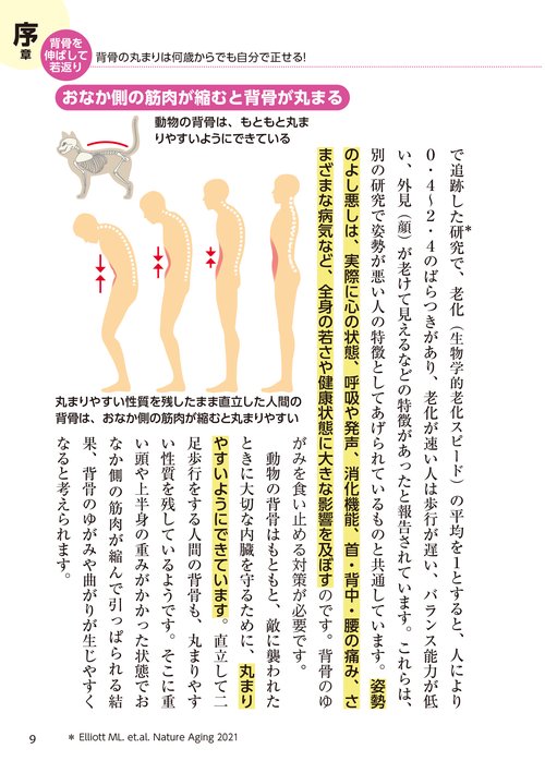 何歳からでも 丸まった背中が2ヵ月で伸びる! 何歳からでも丸まった背中が2ヵ月で伸びる！ 背筋の衰えで「頭を