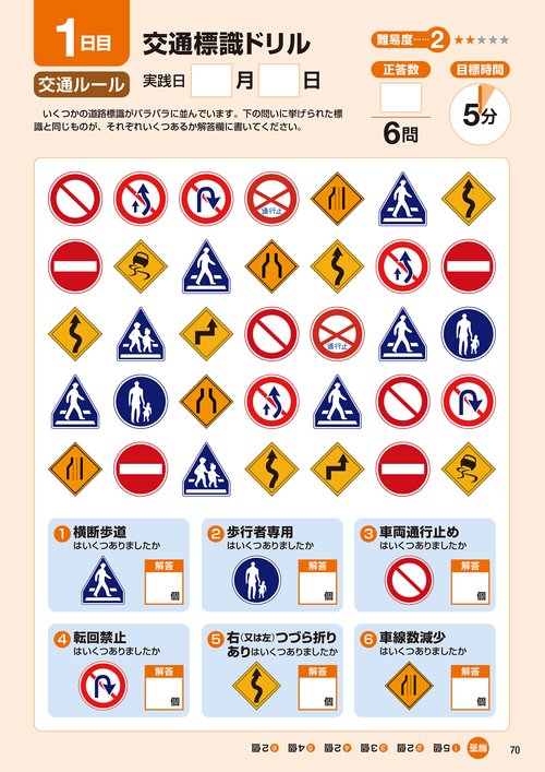 毎日脳活スペシャル 運転免許認知機能検査対策 車の運転脳強化ドリル