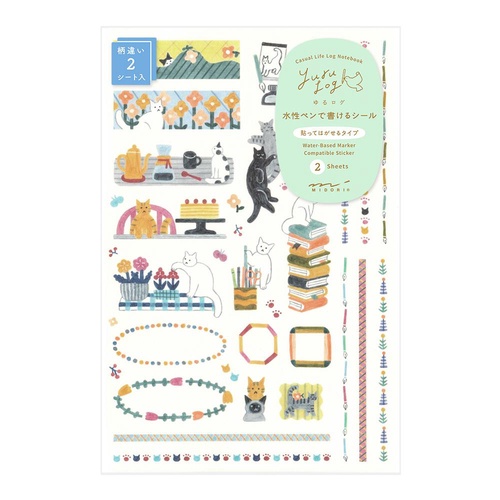ミドリ シール ゆるログ 2枚入 ネコ柄 – 丸善ジュンク堂書店