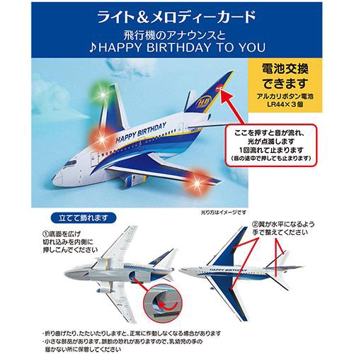 誕生日祝い ライト&メロディー 飛行機 グリーティングカード – 丸善