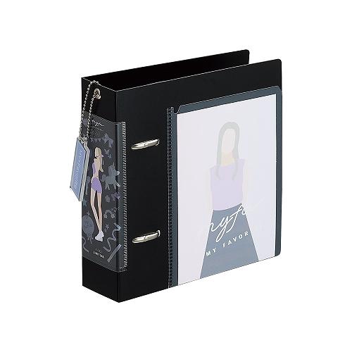 myfaコレクションファイルミニW 黒 リングファイル コピー用紙