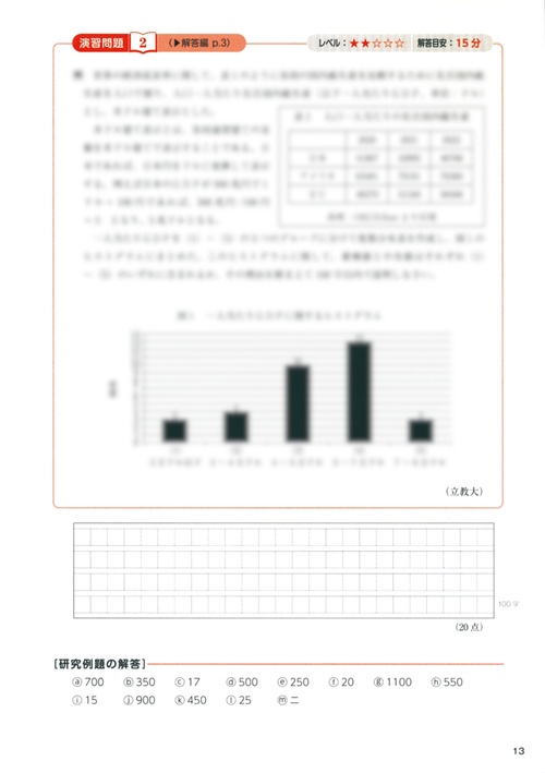 速修マスターノート 小論文・総合問題で問われる図表読み取りの攻略20