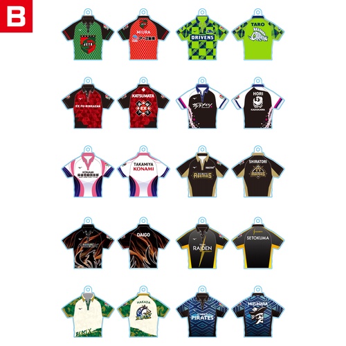 カプセルトイ Mリーグ2025-26 ユニフォーム型アクリルキーホルダー B