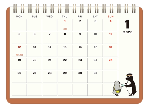 Suica's Penguin卓上カレンダー2026 – 丸善ジュンク堂書店ネットストア