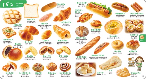 ぽちページ こどもずかん たべもの555 英語つき しゃしんバージョン – 丸善