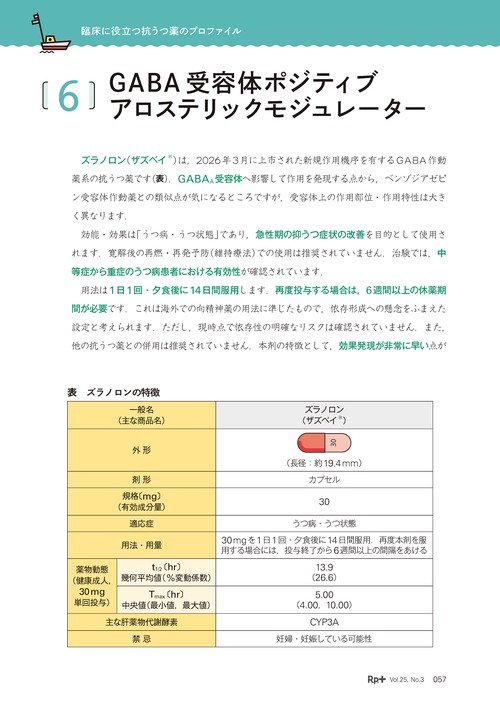Rp.+（レシピプラス）2026年夏号 Vol.25 No.3 神経ゼミ：抗うつ薬講座