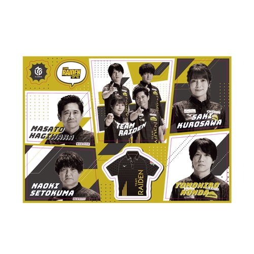 プレイヤーズシールシート Mリーグ2023-24 TEAM RAIDEN/雷電
