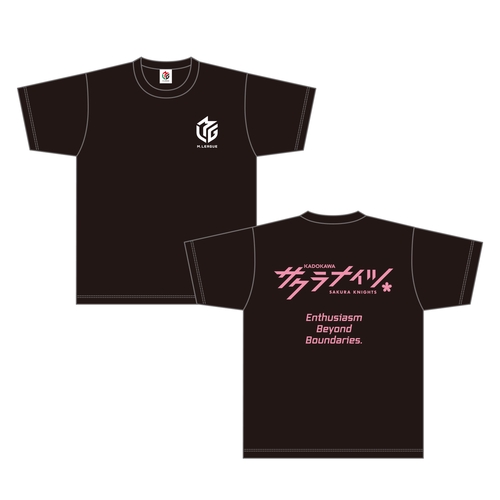 バックロゴスローガンTシャツ Mリーグ KADOKAWAサクラナイツ L