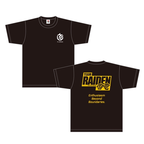 バックロゴスローガンTシャツ Mリーグ TEAM RAIDEN/雷電 XL
