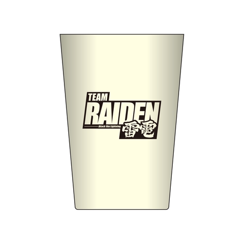ステンレスタンブラー Mリーグ TEAM RAIDEN/雷電 ホワイト 3D