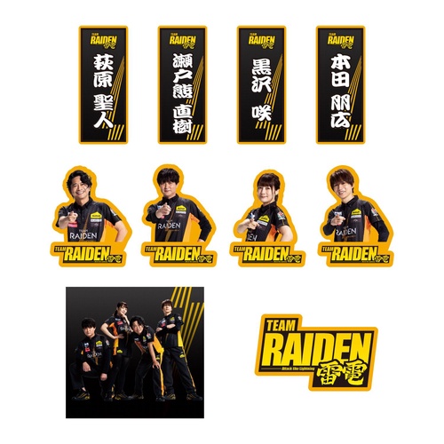 クリアステッカーセット Mリーグ2025-26 TEAM RAIDEN/雷電