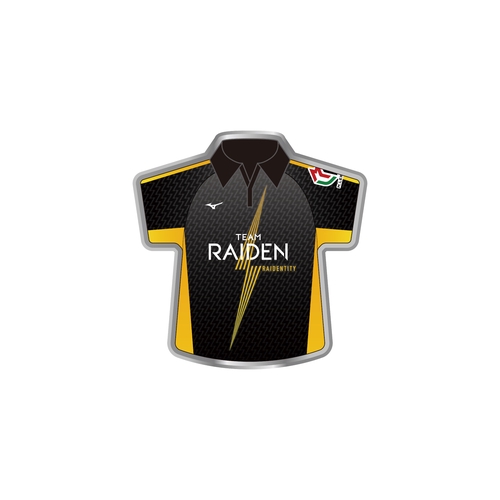 ユニフォームピンバッジ Mリーグ2025-26 TEAM RAIDEN/雷電