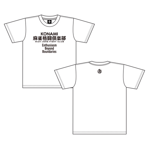 エナメルプリントTシャツ Mリーグ KONAMI麻雀格闘倶楽部 L