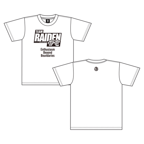 エナメルプリントTシャツ Mリーグ TEAM RAIDEN/雷電 L