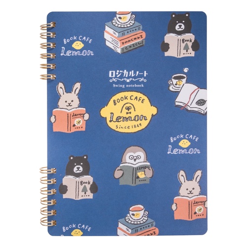 MJオリジナル　Book CAFE Lemon WリングノートB6 読書