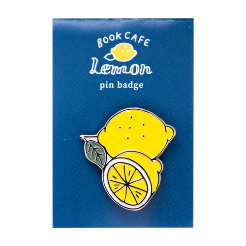 BOOK　CAFE　LEMONピンバッチ　レモン