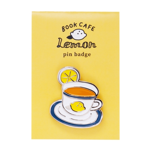 BOOK　CAFE　LEMONピンバッチ　レモンティー