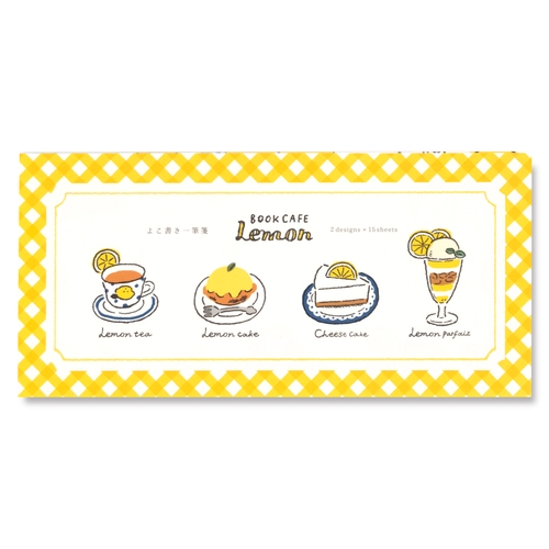 MJオリジナル Book CAFE Lemon よこ書き一筆箋 レモンスイーツ