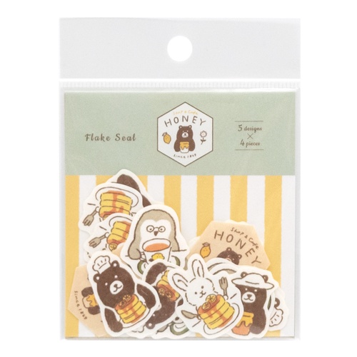 MJオリジナル shop&cafe HONEY 和紙フレークシール どうぶつ