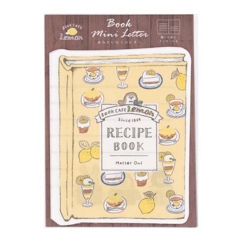 MJオリジナル Book CAFE Lemon ダイカットミニレター レモンスイーツ