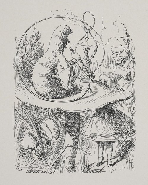【British Museum】ポスター(Caterpillar questioning Alice)【Alice】