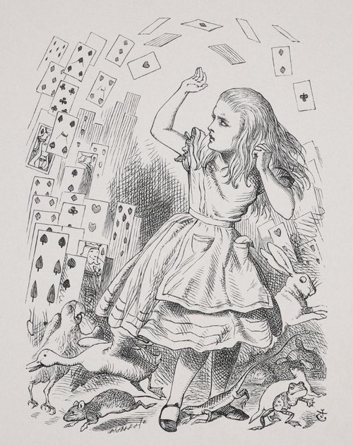 【British Museum】ポストカード(Alice in a Shower of Cards)【Alice】