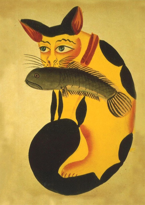 【V&A_O】ポストカード(口の中の魚)