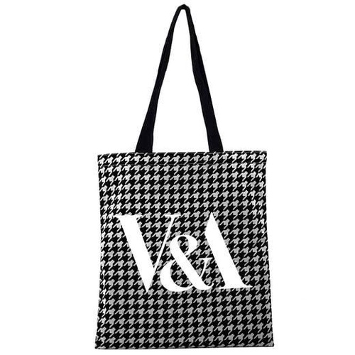 【V&A_O】トートバッグ (グレイ・千鳥格子)
