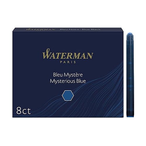 WATERMAN (ウォーターマン) カートリッジ 8本入 インクカートリッジ ミステリアスブルー(ブルーブラック) 1.4ml