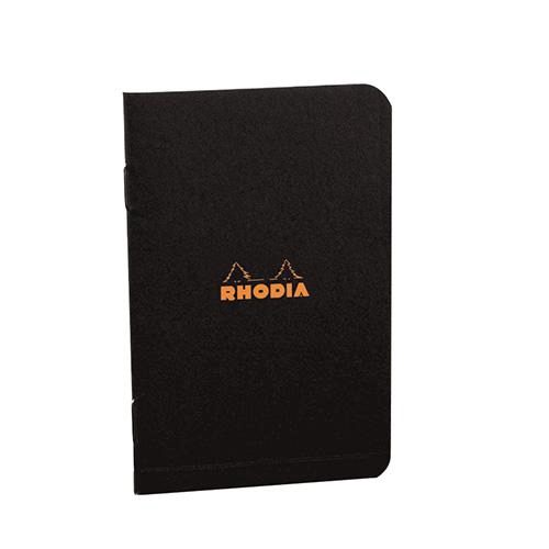 ロディア クラシック ホチキス留めミニノート ノート 7.5x12cm 方眼 48ページ ブラック