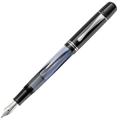 スペシャルエディション M101Nグレー/ブルー万年筆EF 万年筆 極細字 吸入式 マーブル ブルー/ブラック