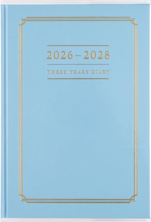 3年横線当用新日記 2026年版1月始まり日記 A5 連用・3年連用 ブルー