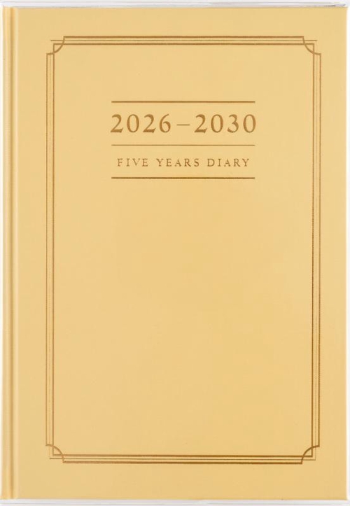5年横線当用新日記 2026年版1月始まり日記 A5 連用・5年連用 イエロー