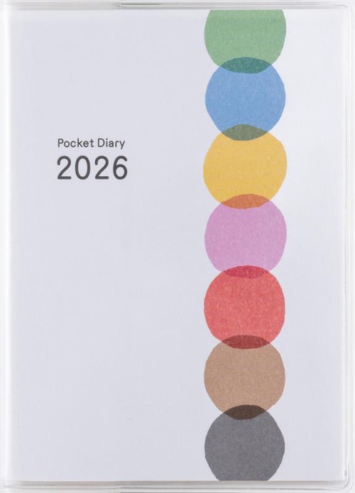 ポケット新日記 2026年版1月始まり日記 B7 デイリー・1頁2日記入式 ホワイト
