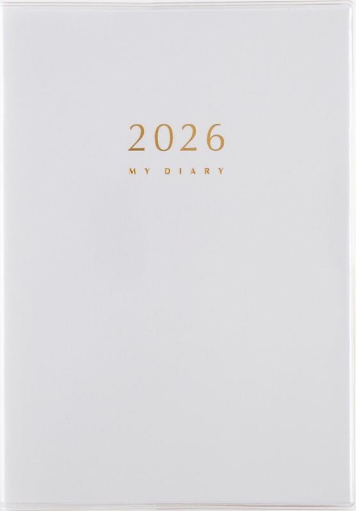 マイダイアリー 2026年版1月始まり日記 B6 デイリー・1頁1日記入式 白