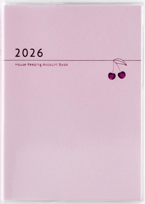 プチ家計簿 2026年版家計簿 A6 家計簿・週計式 ピンク