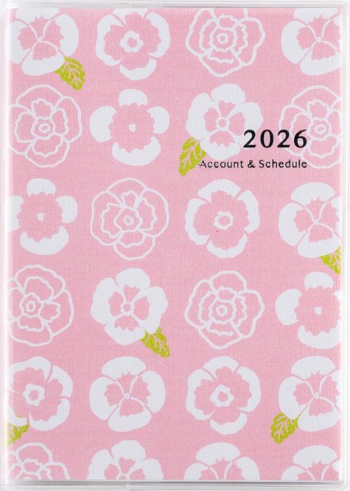 ポケット家計簿 2026年版家計簿 A6 家計簿・手帳兼用週計式 ピンク