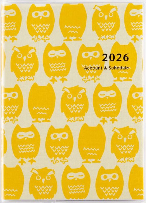 ポケット家計簿 2026年版家計簿 A6 家計簿・手帳兼用週計式 イエロー