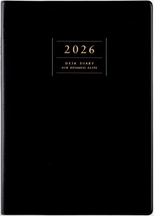 デスクダイアリー 2026年版1月始まり手帳 A5 ウィークリー・セパレート式 黒