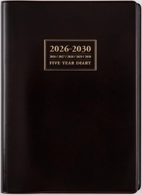 5年卓上日誌 2026年版1月始まり手帳 A5 連用・5年連用 茶