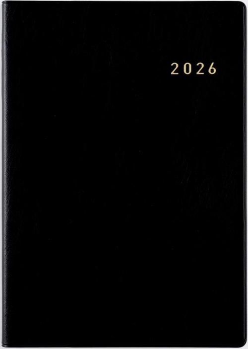 ニューダイアリー 2026年版1月始まり手帳 A5 ウィークリー・レフト式 黒