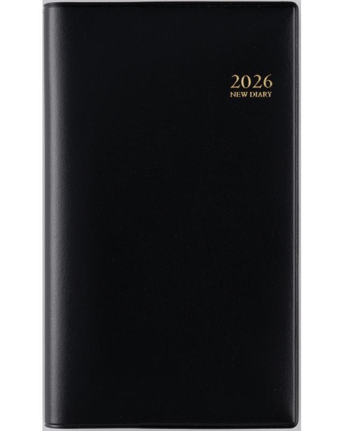 ニューダイアリーアル ファ 5 2026年版1月始まり手帳 156×91mm ウィークリー・セパレート式 黒
