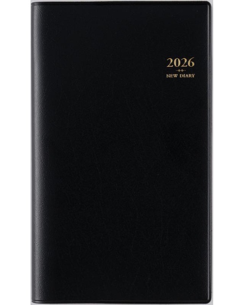 ニューダイアリーアル ファ 9 2026年版1月始まり手帳 156×91mm ウィークリー・レフト式 黒