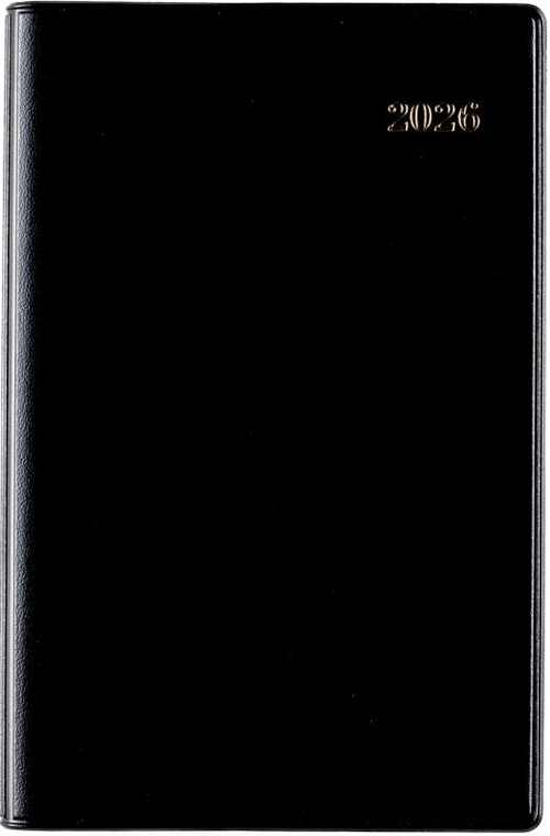 ビジネス手帳〈小型版〉3 2026年版1月始まり手帳 125×80mm ウィークリー・セパレート式 黒