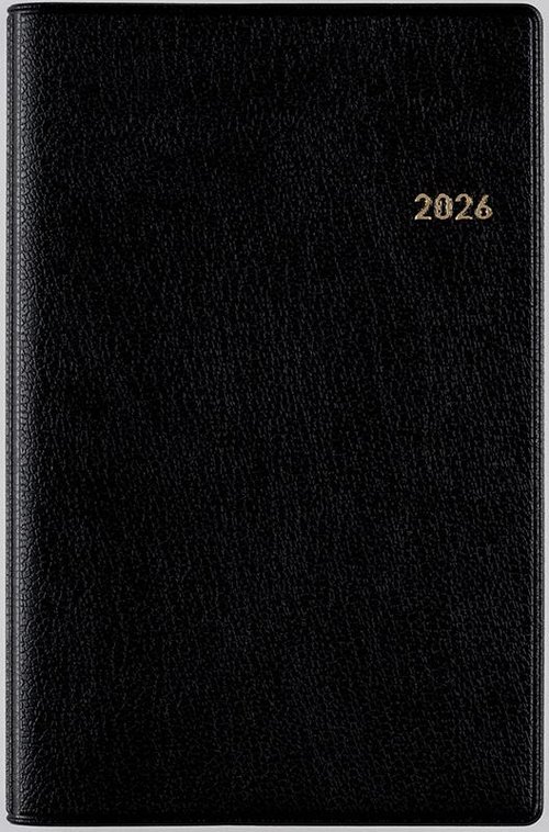 ビジネス手帳〈小型版〉6 2026年版1月始まり手帳 125×80mm ウィークリー・セパレート式 黒