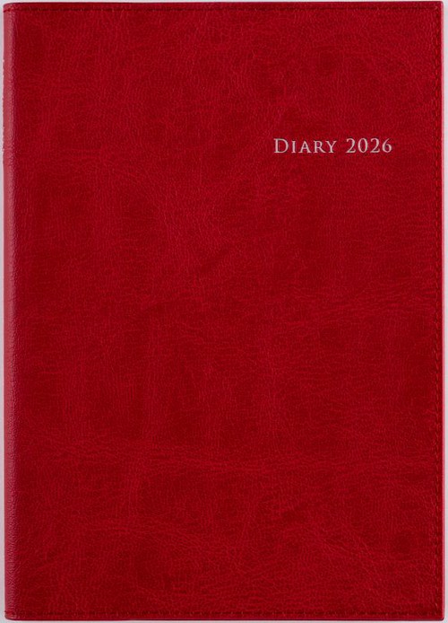 デスクダイアリーカジュアル 2 2026年版1月始まり手帳 A5 ウィークリー・セパレート式 レッド