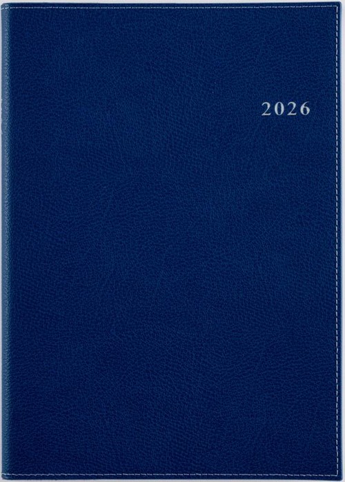 デスクダイアリー 2026年版1月始まり手帳 A5 ウィークリー・レフト式 紺
