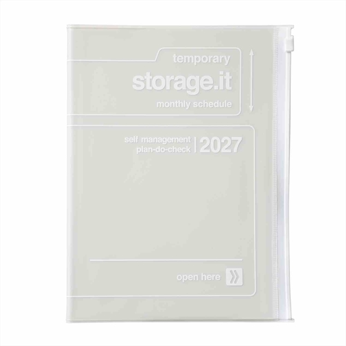 strage.it ストレージイット 2026年12月始まりダイアリー A5 マンスリー ホワイト