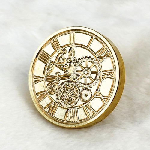 melty シーリングワックス クロックワーク ヘッド クロックワーク 直径30mm ネジ式 1個 金色